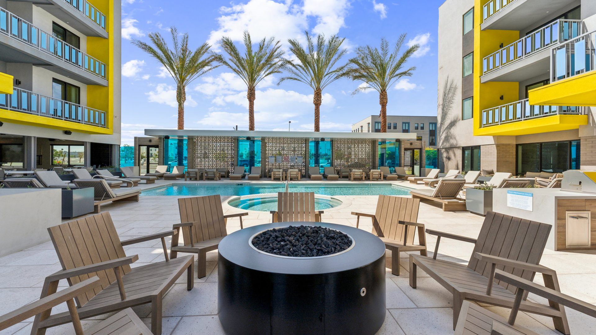 the pool area at The Blue Eastline