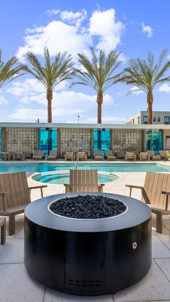 the pool area at The Blue Eastline